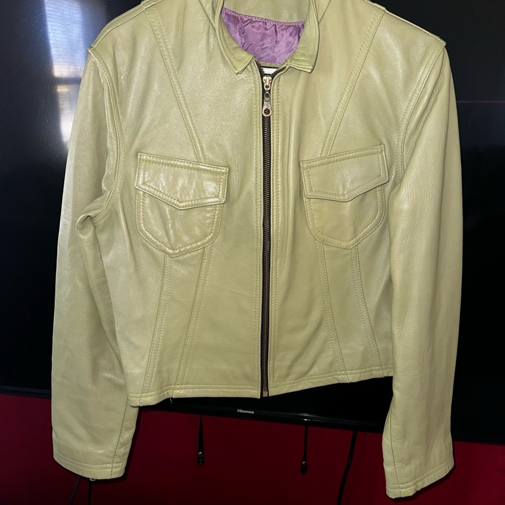 Women's Green Leather Jacket